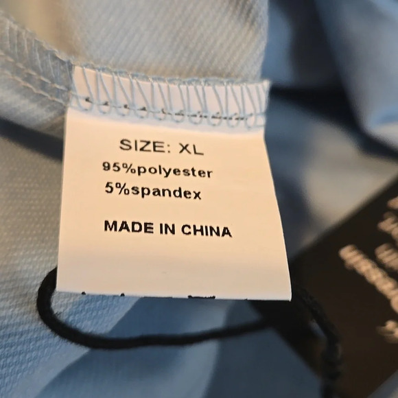 Dressin Sky Blue Soft Top Short Sleeve Hi-Lo Hem Boatneck Women Size XL - Picture 10 of 14